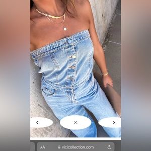 New with tags denim romper